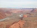 Strange red landscape of extinct volcano