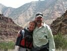 Photo of Will Hansen and daughter Lisa in a rocky canyon