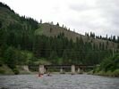 Confluence of the Wallowa and Grande Ronde - railroad leaves the river here