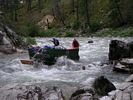 Sweep boat coming into Pistol Creek Rapid - remember, they have no brakes!