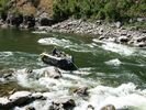 Sweep boats are a common sight - this one is approaching Pistol Cr Rapid