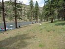 Typical camping area in the lower section of the run