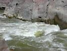 Raging white and green water of Skull Rapid