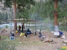 Looking out across the river, through the Marble Left Campsite on the Middle Fork of the Salmon