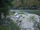 Looking out across the Upper Devils Teeth campsite on the Main Salmon River