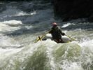 A cataraft in big waves on the Lochsa River