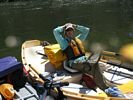 Man sitting in a dory