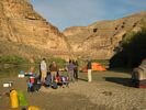 Morning view of a campsite on the Green River, Utah