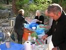 Preparing breakfast at Fawn Creek Camp, Main Salmon