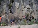 Checking out the pictographs on the Main Salmon, Idaho