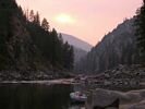 Sunset from Black Canyon Beach Camp, Main Salmon River, Idaho