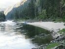 The view looking up the Salmon River