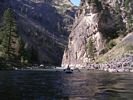 A group of rafts on the Middle Fork of the Salmon River
