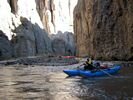 Taking the left-side route at Cave Rapid