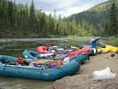 Three rafts on the Main Salmon River