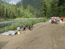 Rafting campsite